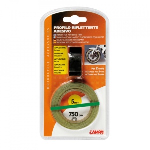 Dunga reflectorizanta adeziva cu aplicator pentru geanta moto - Verde