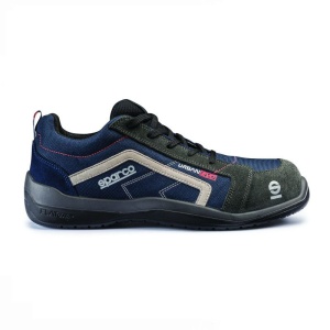 Incaltaminte de protectie curse Sparco Drive Line Urban Evo - nailon/piele intoarsa,Negru/Gri/Albastru Navy , marime: 40