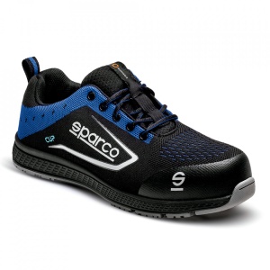 Incaltaminte de protectie curse Sparco Light Line Cup - Piele intoarsa/Net ,Negru/ Albastru , marime: 42