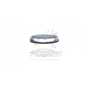 Lampă avertizare ovală cu tehnologie LED, cu magnet, lumină portocalie, 12/24V