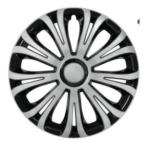 Pachet Set 4 capace roata 16'' Avera argintiu cu negru, Lampa