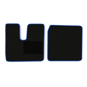 Set 2 covorase camion F-Core, velur, pentru MAN TGX, 2007+, Negru - Albastru
