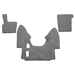 Set 3 covorase camion F-Core, Piele-ECO, pentru DAF XF 95, transmisie manuala, 2002-2006, Gri