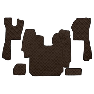 Set 5 covorase camion F-Core, Piele-ECO, SCANIA P,G,R,T, transmisie automata, Maro