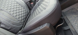 Set huse piele ecologica pentru scaune, compatibile Dacia Duster II 2018->, Negru