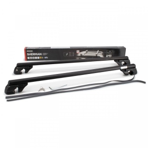 Bare transversale Menabo Sherman Black pentru Dacia Logan MCV 2004-2013,sistem prindere pe bare longitudinale
