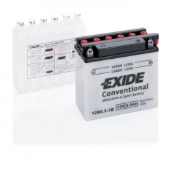 Baterie moto, EXIDE Conventional (12N5.5-3B), 12V 6Ah, 135x60x130, 45.0A (dreapta+)