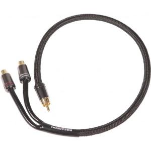 Cablu YR-RCA de înaltă calitate (pereche) de 300 mm (2x F și 1x conector M) cu SNAKE SKIN Audio System