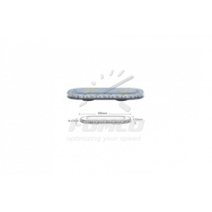 Lampă avertizare ovală mare cu talpă magnetică, 42 LED-uri, lumină portocalie, 12/24V