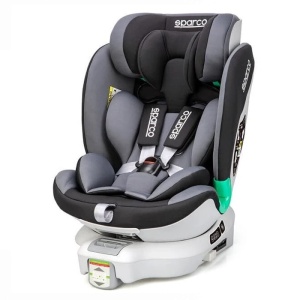 Scaun auto pentru copii SPARCO SPRO 6000IGR, 9-25 kg , ISOFIX cu baza + suport stabilizator, gri inchis