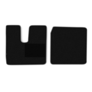 Set 2 covorase camion F-Core, velur, pentru MAN TGX, 2007+, Negru - Gri
