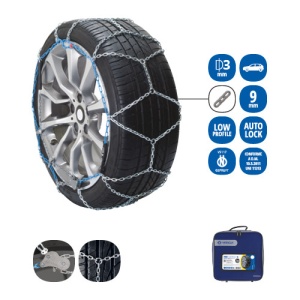 Set 2 lanturi antiderapante Veriga, Pro Compact 9mm 060, geanta transport