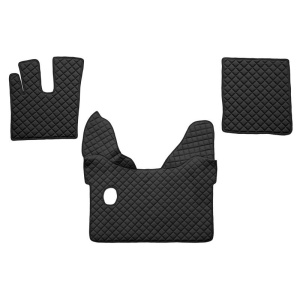 Set 3 covorase camion F-Core, Piele-ECO, pentru DAF XF 106, transmisie manuala, Negru