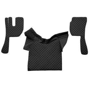 Set 3 covorase camion, piele ecologica neagra pentru VOLVO FH - transmisie automata