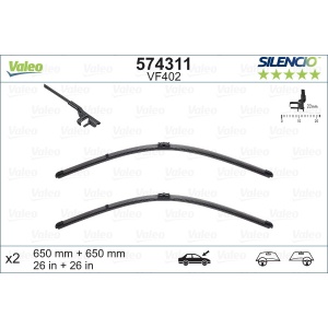 Set Stergatoare Valeo Silencio X.Trm 650/650 Mm Vf402