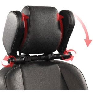 Suport tetiera auto reglabil din piele ecologica neagra