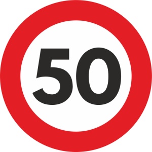 Autocolant Sticker "Limita Viteza" Reflectorizant - 50km/h