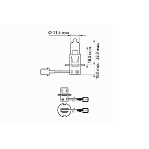 Bec Proiector H3 12V 55W Pk22S Basic Sct