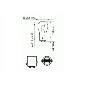 Bec Stop Frana 12V P21/5W Bay15D Sct