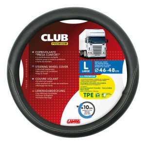 Husa volan Lampa Club Premium, 46/48 cm, Negru