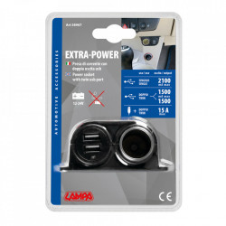 Priză Extra-Power cu dublu USB, 12/24V - Lampa