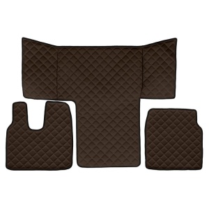 Set 3 covorase camion F-Core, Piele-ECO, pentru MAN TGS, cabina L, LX, Maro