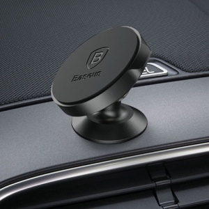 Suport Auto Baseus Small Ears Pt. Smartphone, Fixare Bord Prin Lipire, Material Piele Neagra, Unghi Reglabil, Negru "Suer-F01"