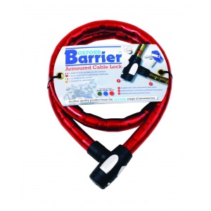 Cablu armat cu lacat &quot;Barrier&quot; 25mmx1.5m, Rosu