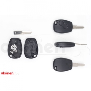 Carcasa cheie contact pentru dacia logan / sandero 2 butoane, cu cheie