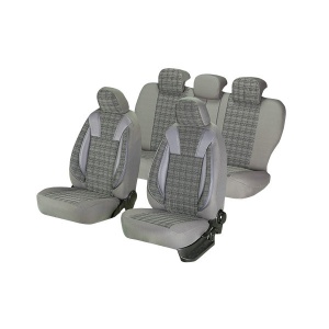 Huse scaune auto Umbrella Luxury VOLKSWAGEN SHARAN Piele ecologica Gri Textil
