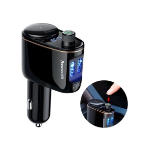 Modulator Fm Audio Bluetooth Mp3 Baseus Locomotive Dual Usb Negru