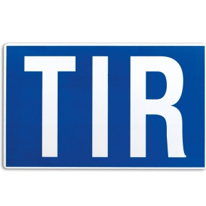 Placa tir pliabila vertical 400X250 MM nereflectorizanta neutral HICO