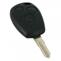 Renault - Carcasa cheie, 3 butoane cu suport baterie inox (fara logo)