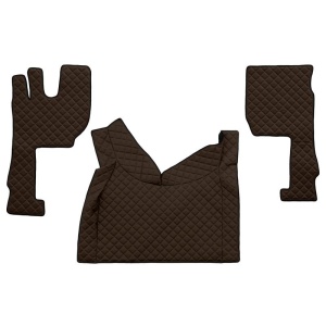 Set 3 covorase camion F-Core, Piele-ECO, pentru VOLVO FH 16 II, transmisie automata, Maro