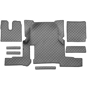 Set 7 covorase camion F-Core, Piele-ECO, pentru MAN TGX, transmisie automata, 1 sertar, Gri
