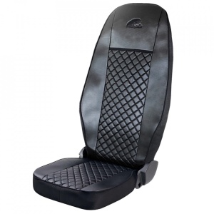 Set huse scaun UMBRELLA pentru VOLVO FH EURO 6 ECO LEATHER BLACK