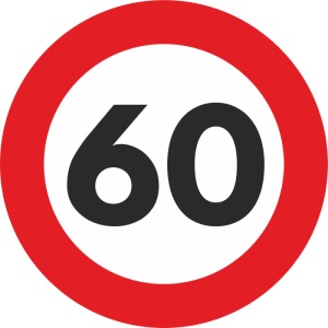 Autocolant Sticker "Limita Viteza" Reflectorizant - 60km/h