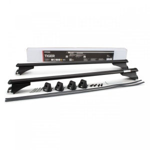 Bare transversale Menabo Tiger Black XL pentru Dacia Lodgy 2012+, cu bare longitudinale integrate