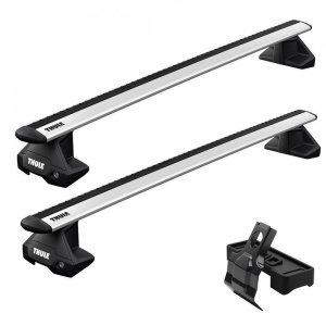 Bare transversale Thule Evo Clamp Silver dedicate pentru Dacia Logan, 4 usi, model 2004-2012 cu plafon normal