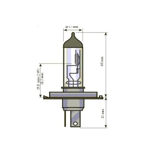 Bec Far H4 24V 75/70W P43T Sct