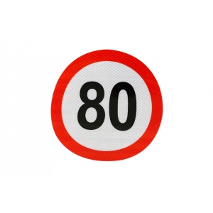 Indicator reflectorizant limitare viteză 80 km/h clasa II
