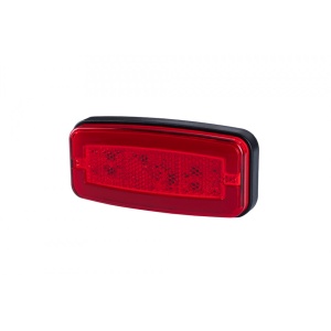 Lampă de poziție, Horpol, 12/24V, cu dispozitiv reflectorizant, roșu