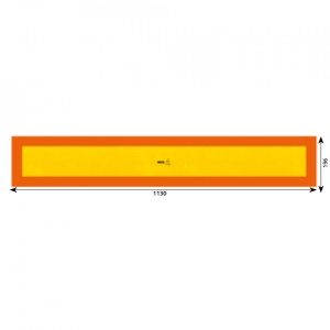 Placa Reflectorizanta Galben/Rosu Fluorescent 1130X196 Mm Hico