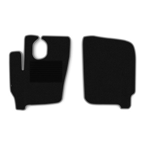 Set 2 covorase camion F-Core, velur, pentru IVECO EUROCARGO I-III, 1991-2015, Negru - Gri