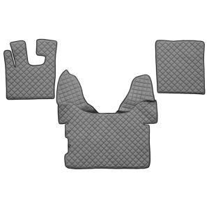 Set 3 covorase camion F-Core, Piele-ECO, pentru DAF XF 105, transmisie automata, Gri