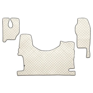Set 3 covorase camion F-Core, Piele-ECO, pentru MERCEDES ACTROS MP2 / MP3, tunel inalt, scaun pasager fix, Bej