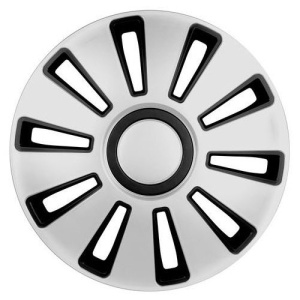 Set 4 capace roata 14'' SILVERSTONE argintiu cu negru, Lampa