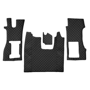 Set 4 covorase camion F-Core, Piele-ECO, pentru SCANIA L,P,G,R,S, 2016+, scaun pasager pneumatic, Negru