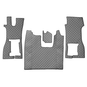 Set 4 covorase camion F-Core, Piele-ECO, pentru SCANIA L,P,G,R,S, scaun pasager convertibil, 2016+, Gri
