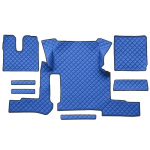Set 7 covorase camion F-Core, Piele-ECO, pentru MAN TGX, transmisie manuala, 1 sertar, Albastru